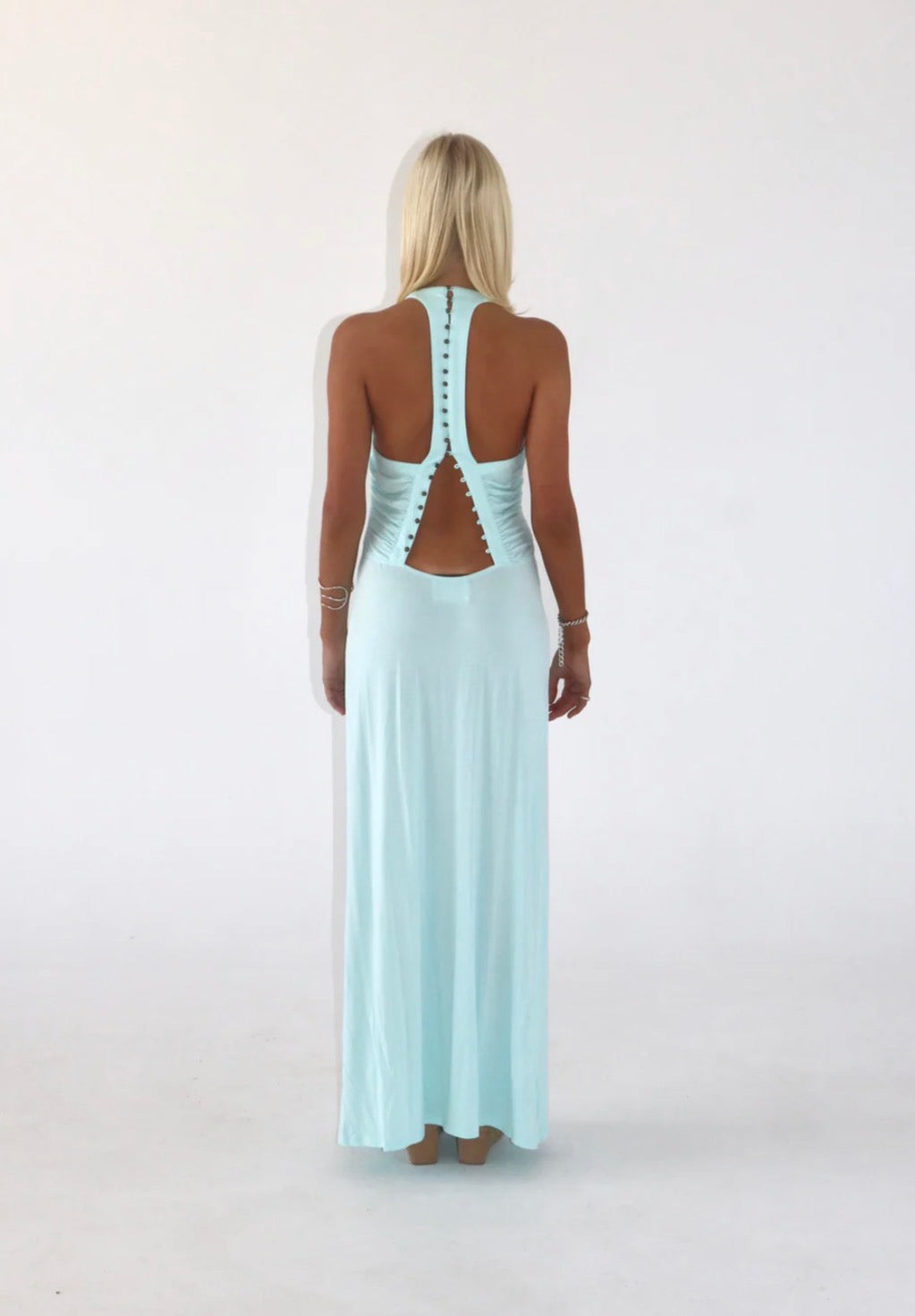 Angelina Aqua Maxi Dress