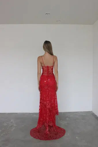 Red Delilah Maxi Dress