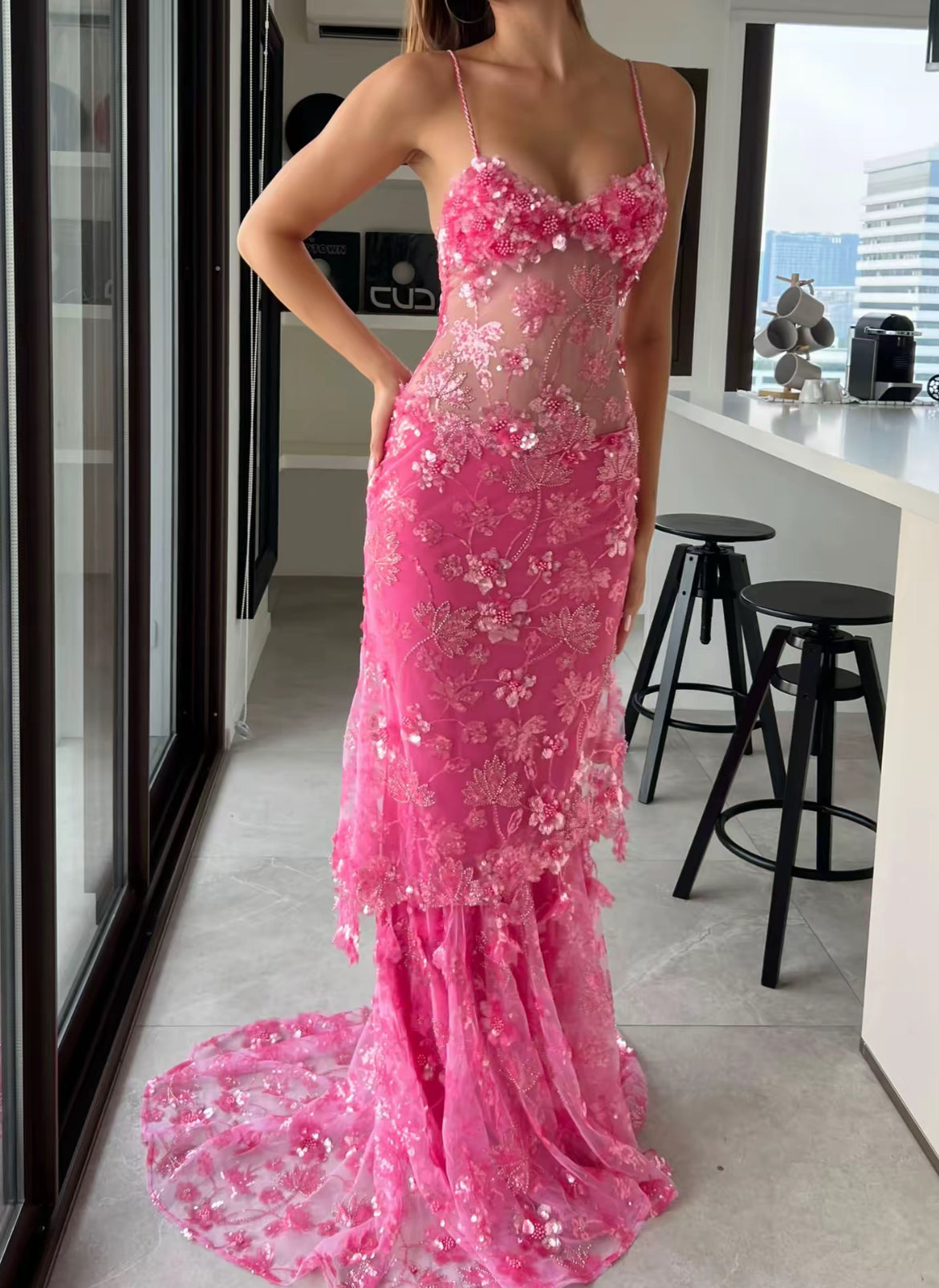 Hot Pink Daliah Gown
