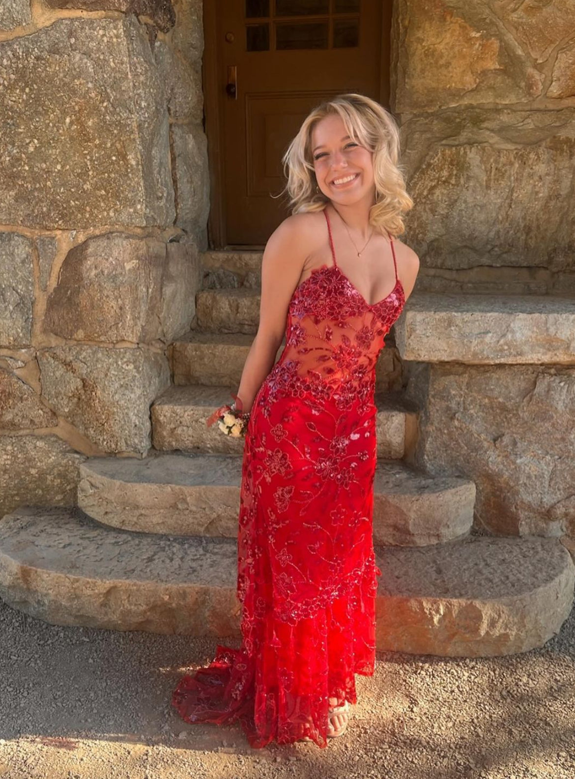 Red Delilah Maxi Dress