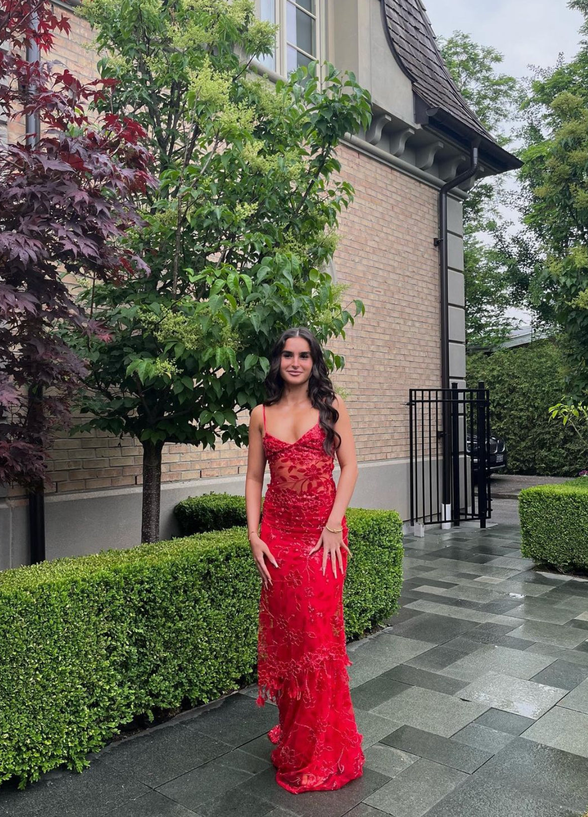 Red Delilah Maxi Dress