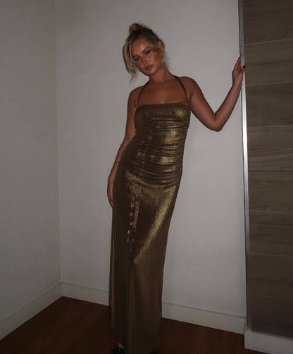 Gold Metallic Dress