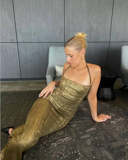 Gold Metallic Dress