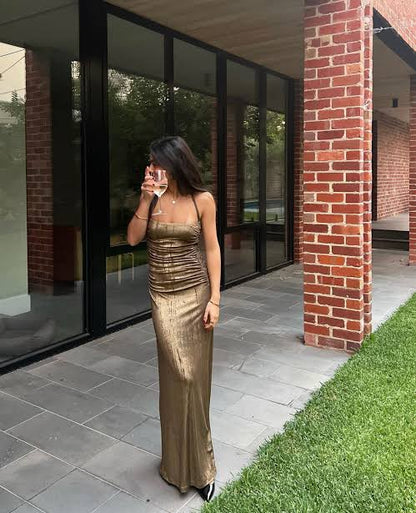 Gold Metallic Dress