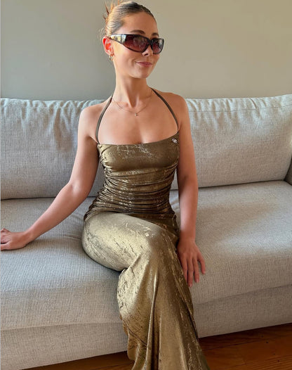 Gold Metallic Dress