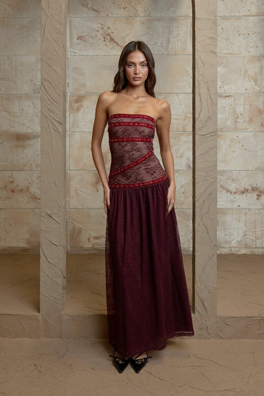 Bordeaux Colette Dress